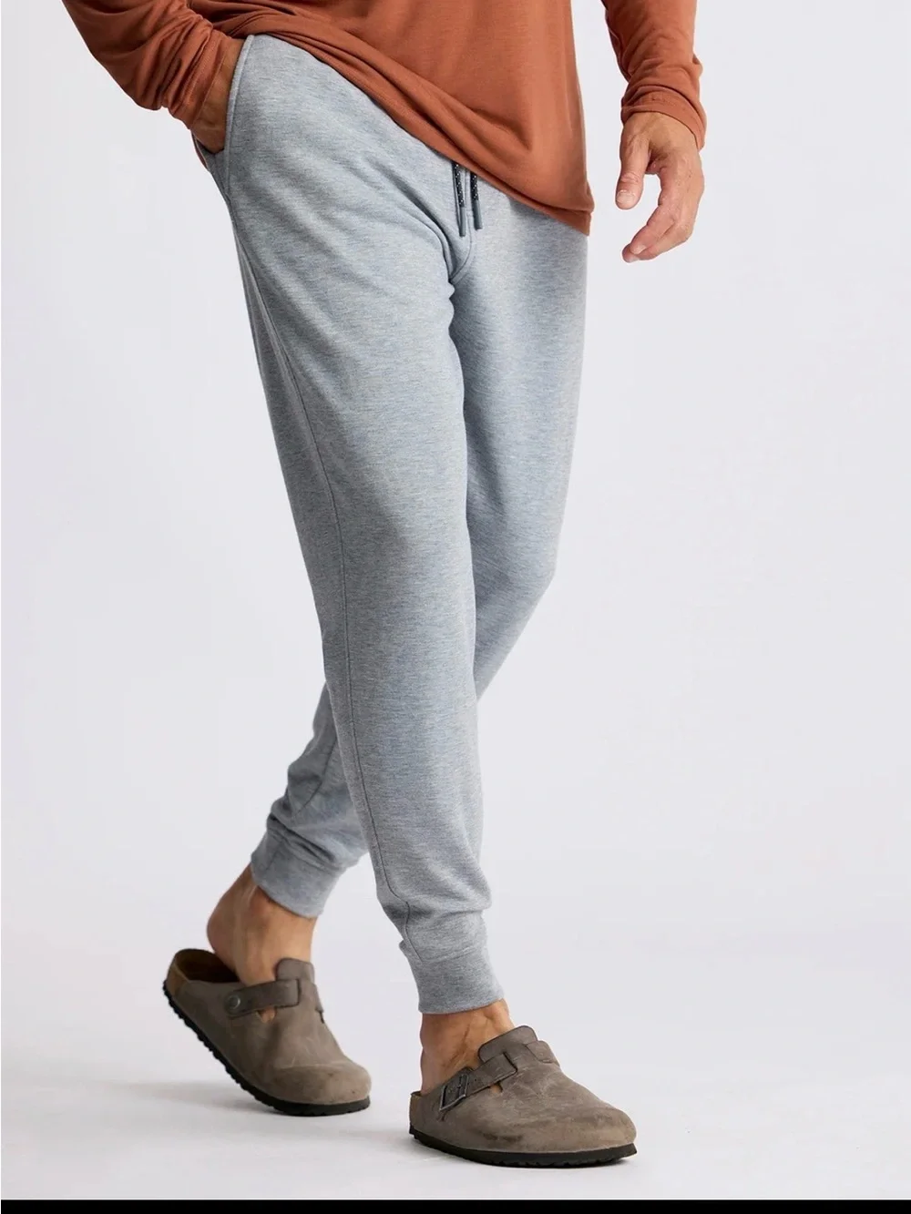 Free Fly Men's Bamboo Lightweight Fleece Jogger - Heather Grey